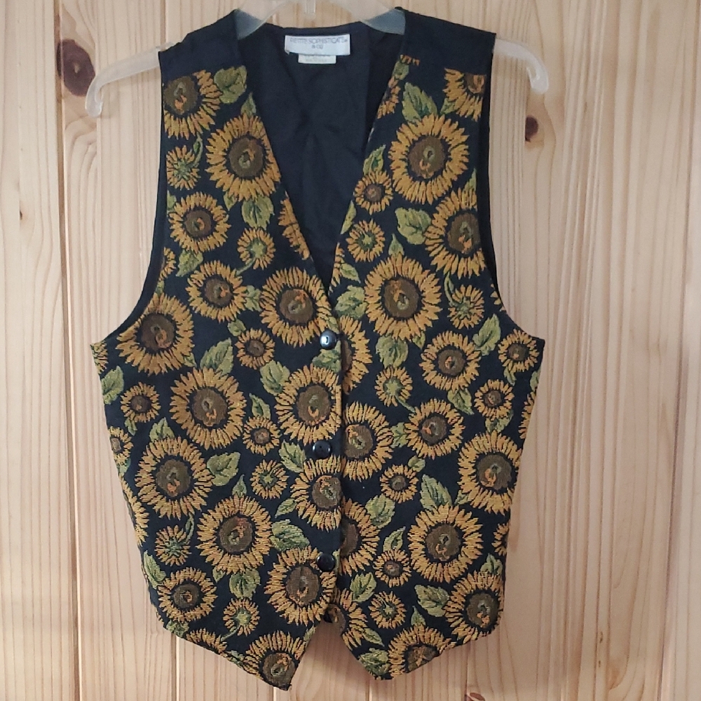 Vintage Sunflower Vest